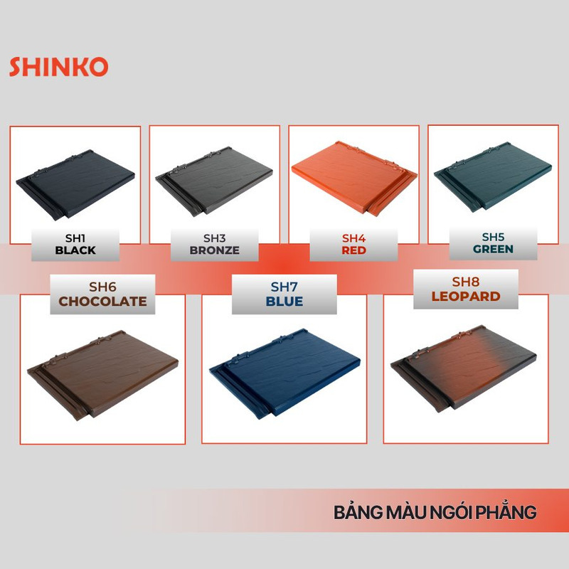 ngói màu- ngói phẳng shinko