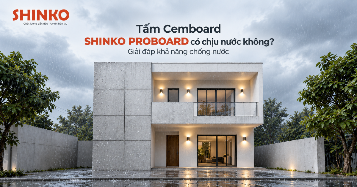 Tấm Cemboard SHINKO PROBOARD có chịu nước không? Giải đáp khả năng chống nước